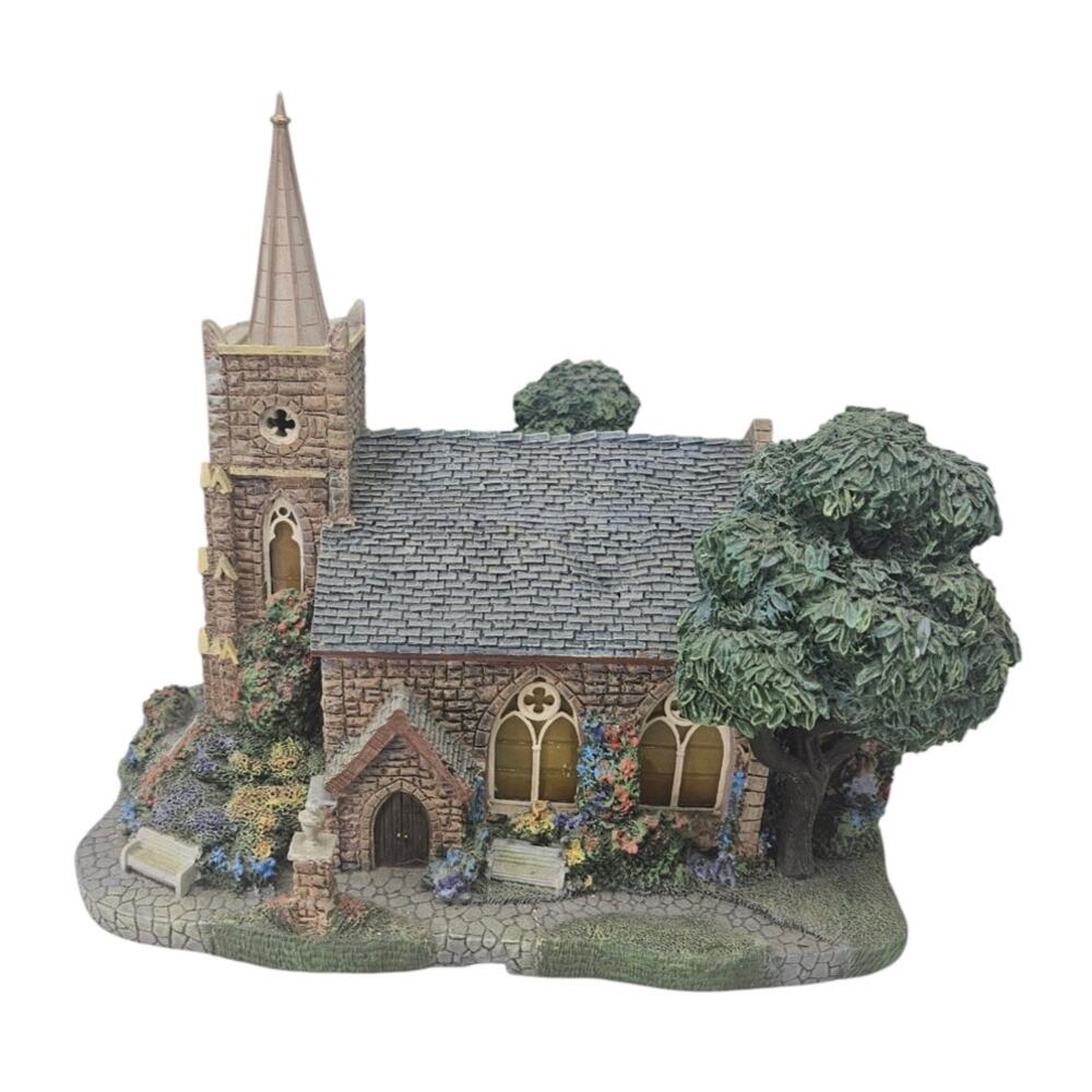 Thomas Kinkade Hawthorne Village Windermer Church Christmas Cottage 1999